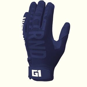 Nxtrnd G1 Youth Football Gloves, Kids Sticky Receiver Gloves - Navy - Youth Med